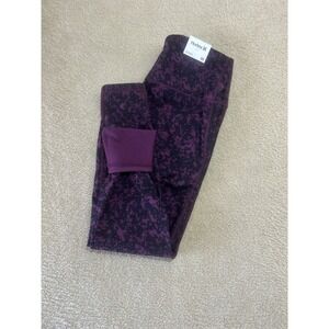 Hurley Womens Medium Potent‎ Purple Reversible Leggings Camo Performance Casual